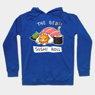 Sushi Roll Bed Cat - Funny Cute Kitty - Social Distancing Hoodie